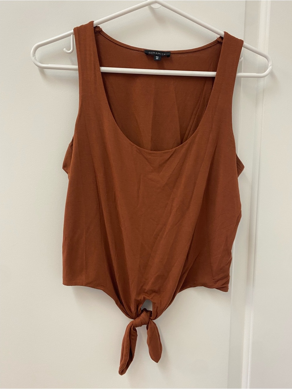Dynamite Rust Tie-Front Scoop Tank